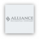 Black and white version of the Alliance Residential logo to represent the continued partnership with TEAL's central plant system