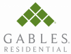 Green and gray version of the Gables Residential logo to represent the continued partnership with TEAL's central plant system