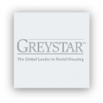 Black and white version of the Greystar logo to represent the continued partnership with TEAL's central plant system