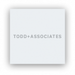 Black and white version of the Todd + Associates logo to represent the continued partnership with TEAL's central plant system