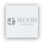 Black and white version of the Wood Partners logo to represent the continued partnership with TEAL's central plant system